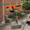 The orange micro electric winch is a small portable hoist with a load capacity of 100kg details Picture